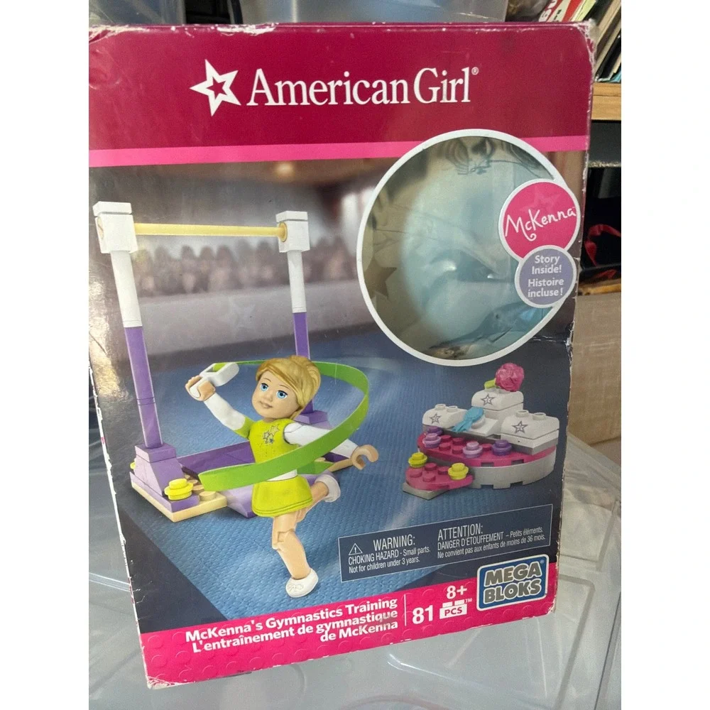 American Girl Mega Bloks McKenna's Gymnastics Training Set 81 Pcs DPK82